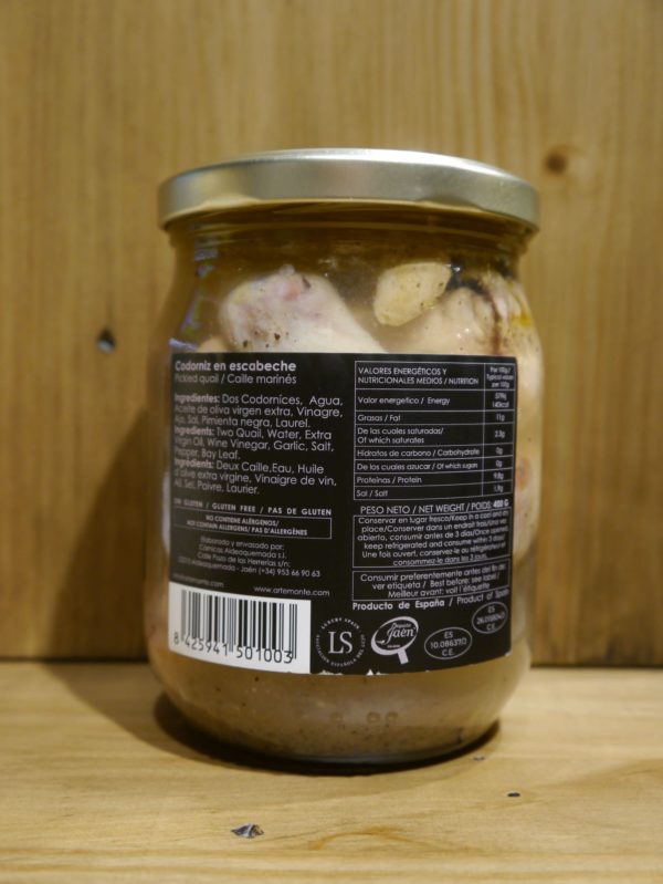 artemonte codorniz escabechada