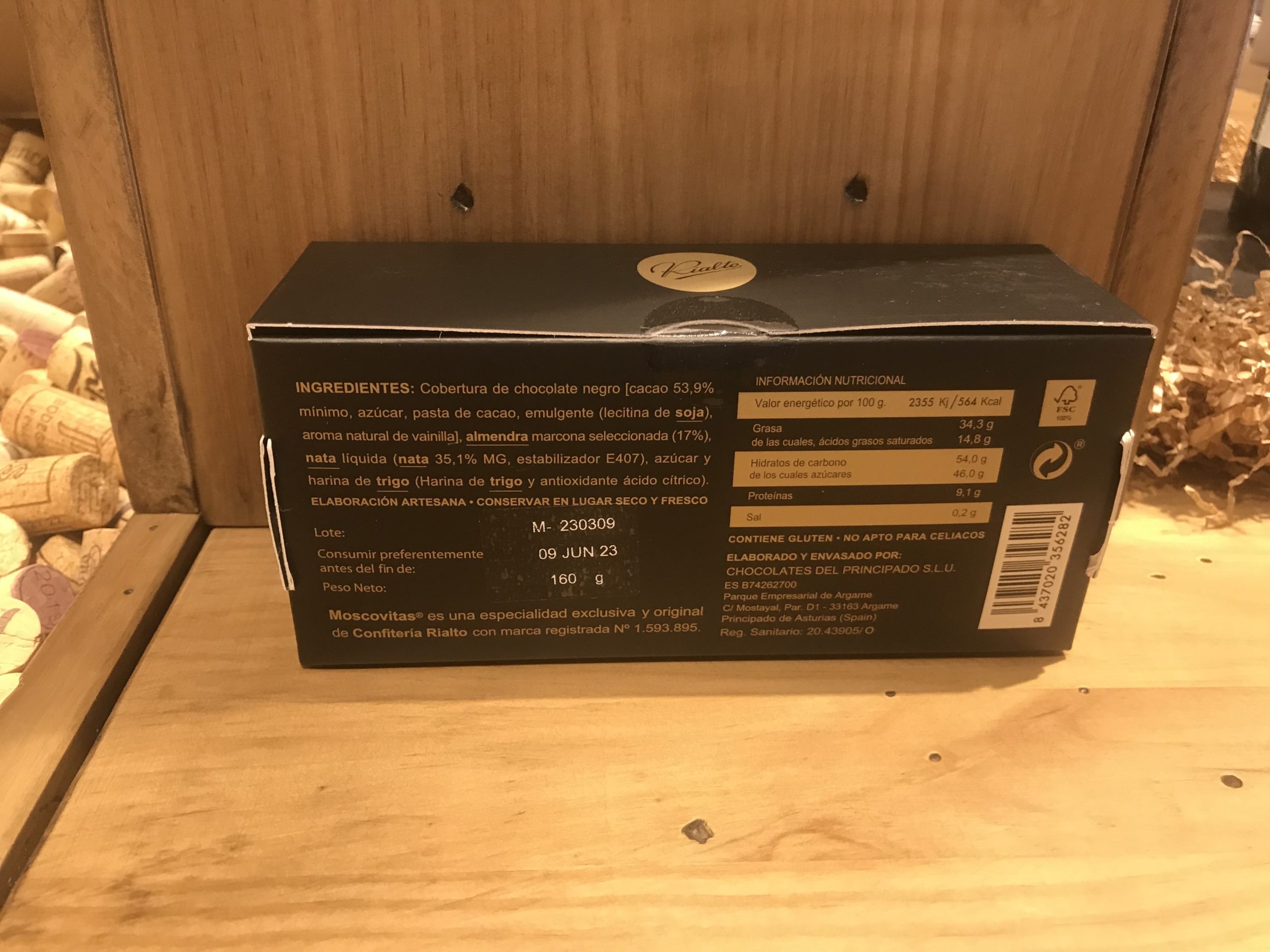 Estuche Moscovitas Dark 160 gr. Estuche Moscovitas Dark 160 gr.