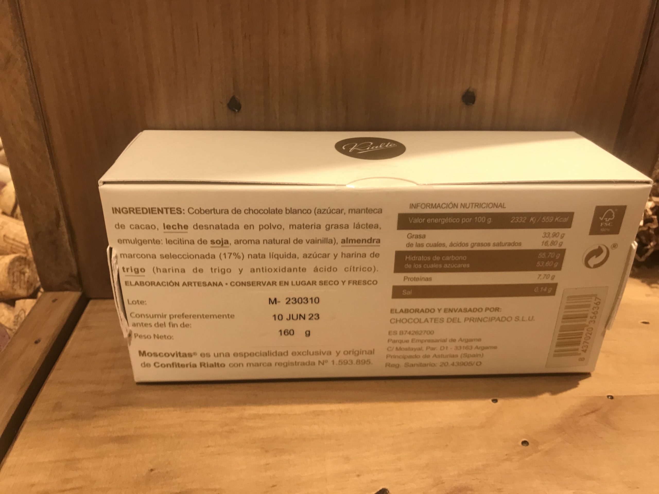 Estuche Moscovitas white 160 gr. Estuche Moscovitas white 160 gr.