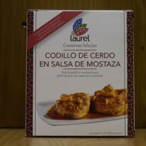codillo de cerdo en salsa de mostaza
